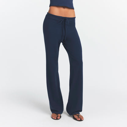 Cotton Jersey Straight Leg Pant