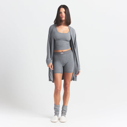 SOFT LOUNGE ROBE | HEATHER GREY