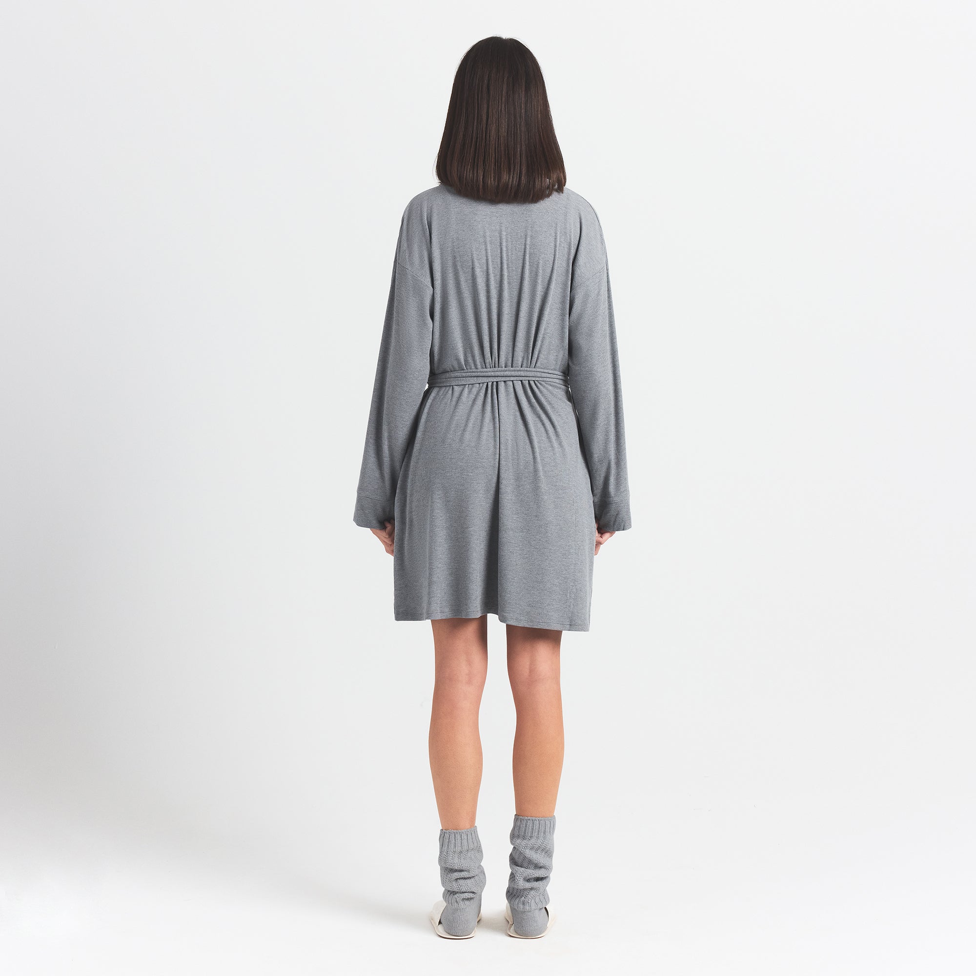 SOFT LOUNGE ROBE | HEATHER GREY