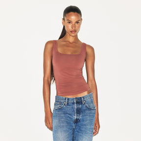 COTTON JERSEY TANK | REDWOOD