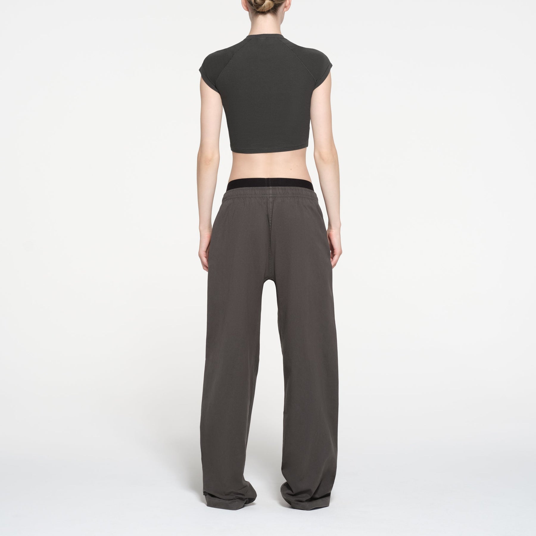 NEW VINTAGE CROPPED RAGLAN T-SHIRT | WASHED ONYX