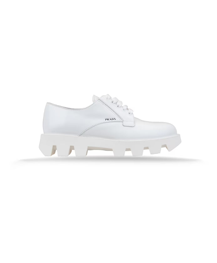 Prada Leather Lace-Up Sneakers for Women
