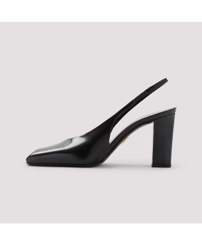 Prada Black Leather Pumps Elegant Footwear Collection