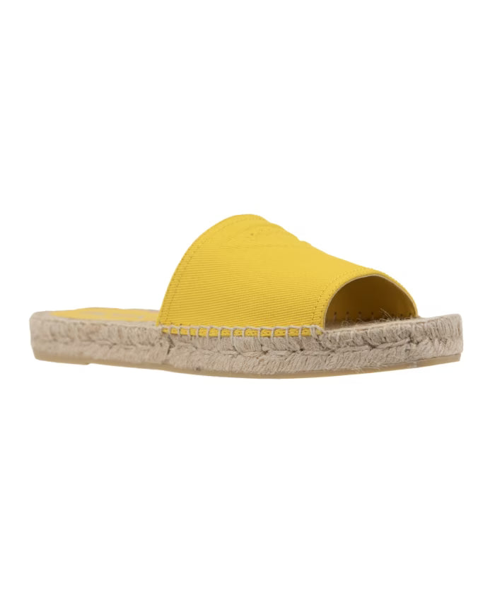 Prada Canvas Slip-On Espadrilles with Leather Patch