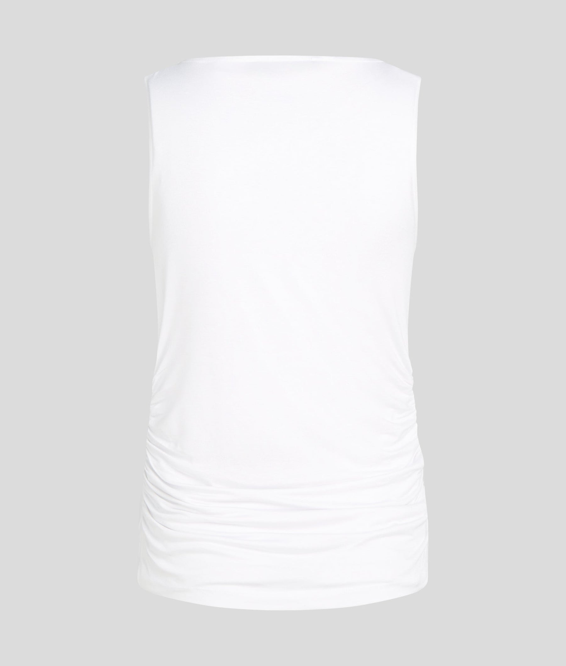 SIGNATURE BOAT NECK RUCHED TOP