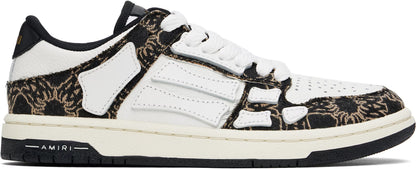 AMiri Women White & Black MA Quad Skel Low Top Sneakers