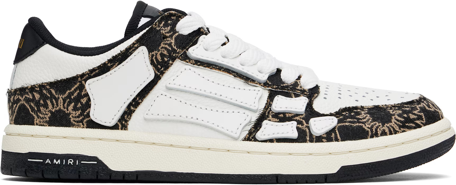 AMiri Women White & Black MA Quad Skel Low Top Sneakers