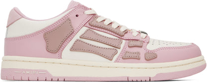 AMIRI Women White & Pink Skel-Top Low Sneakers