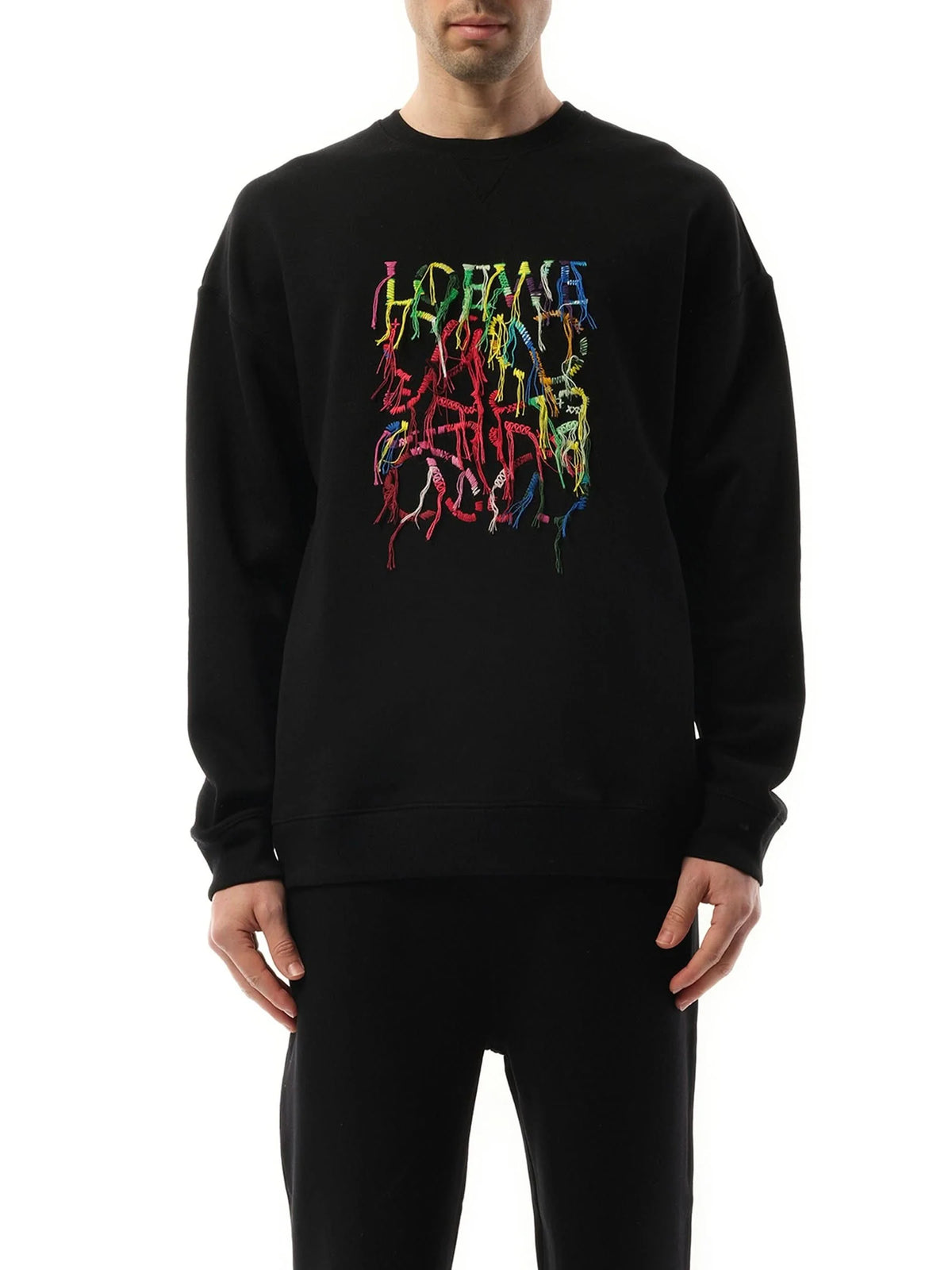 Abstract Anagram Sweatshirt in Black/Multicolour