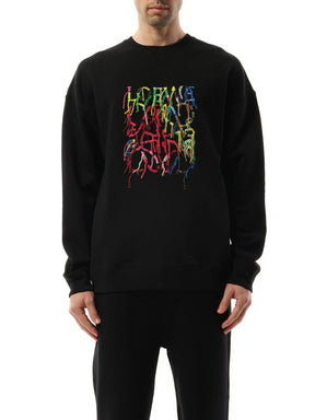 Abstract Anagram Sweatshirt in Black/Multicolour