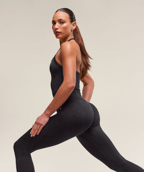 Gymshark Adapt Animal X Whitney Seamless Leggings - Asphalt Grey/Black