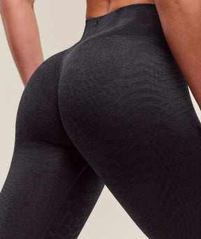 Gymshark Adapt Animal X Whitney Seamless Leggings - Asphalt Grey/Black