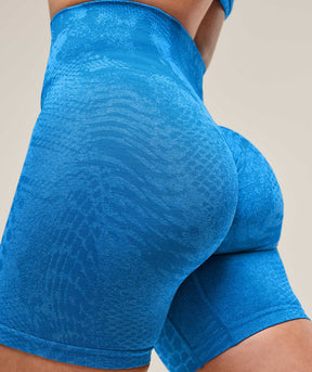Gymshark Adapt Animal X Whitney Seamless Shorts - Barbell Blue/Gentle Blue