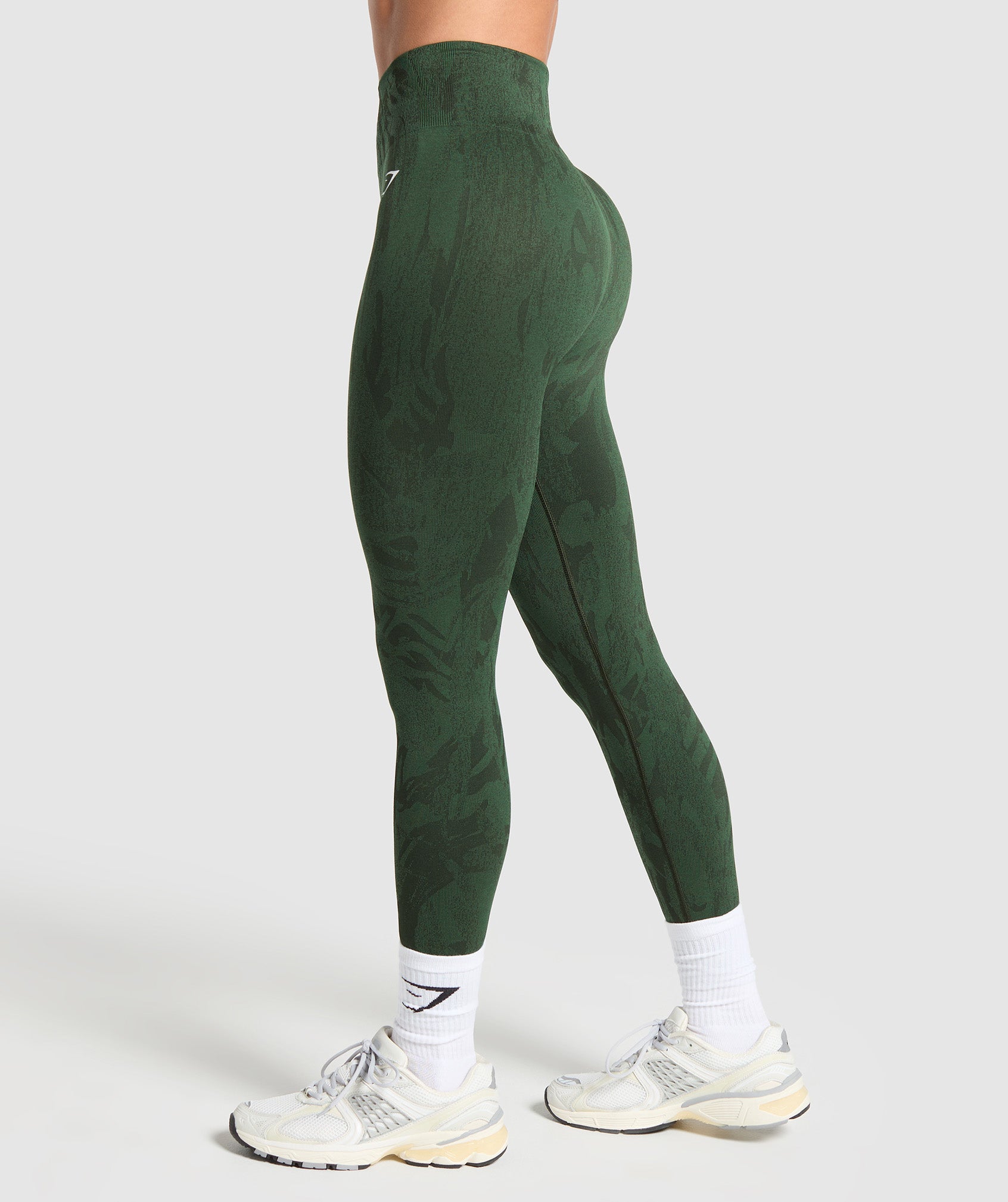 Gymshark Adapt Camo Seamless Leggings - Green