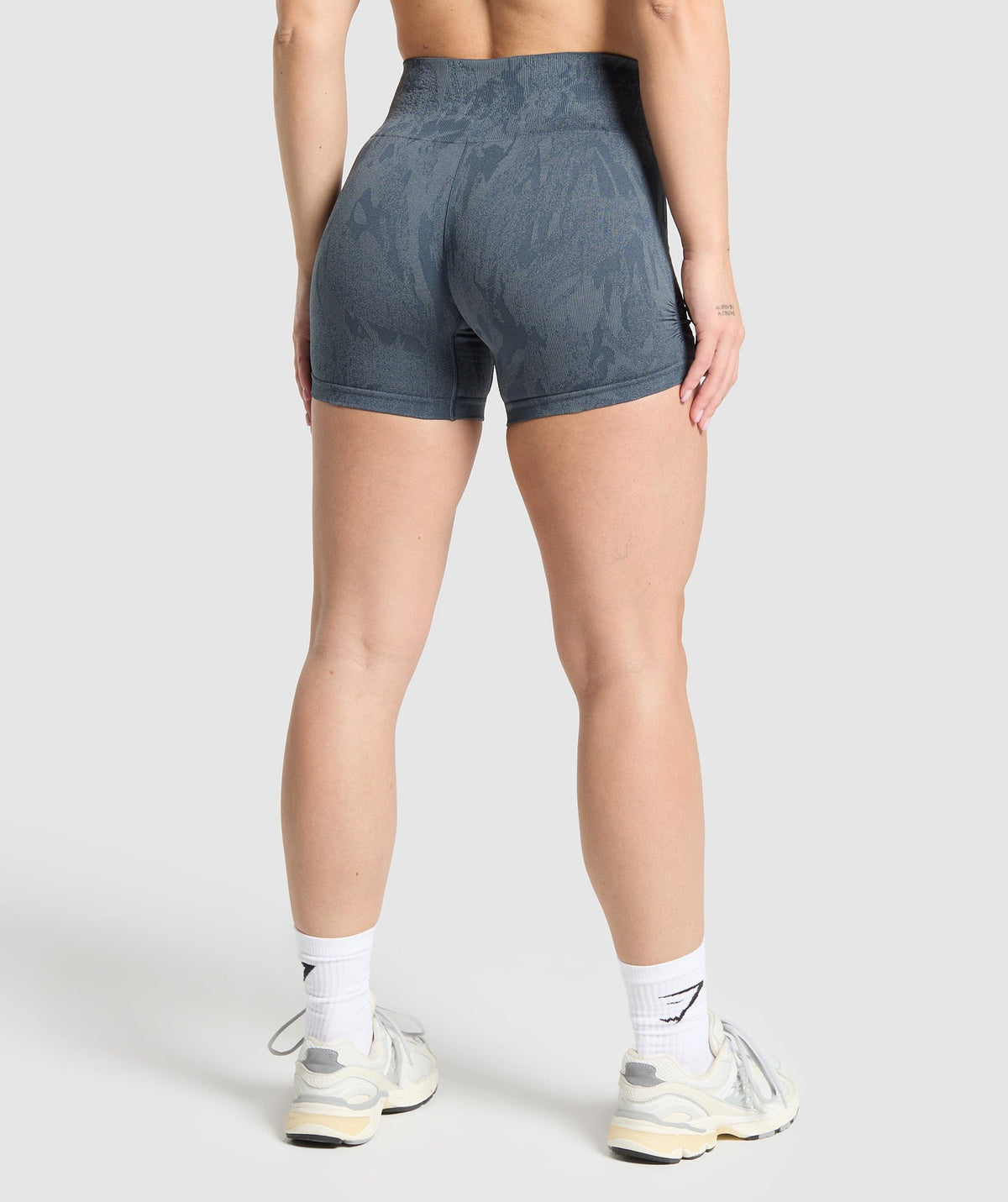 Gymshark Adapt Camo Seamless Shorts - Titanium Blue/Denim Grey