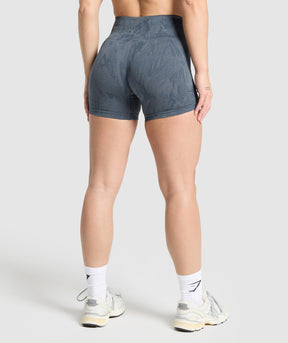 Gymshark Adapt Camo Seamless Shorts - Titanium Blue/Denim Grey