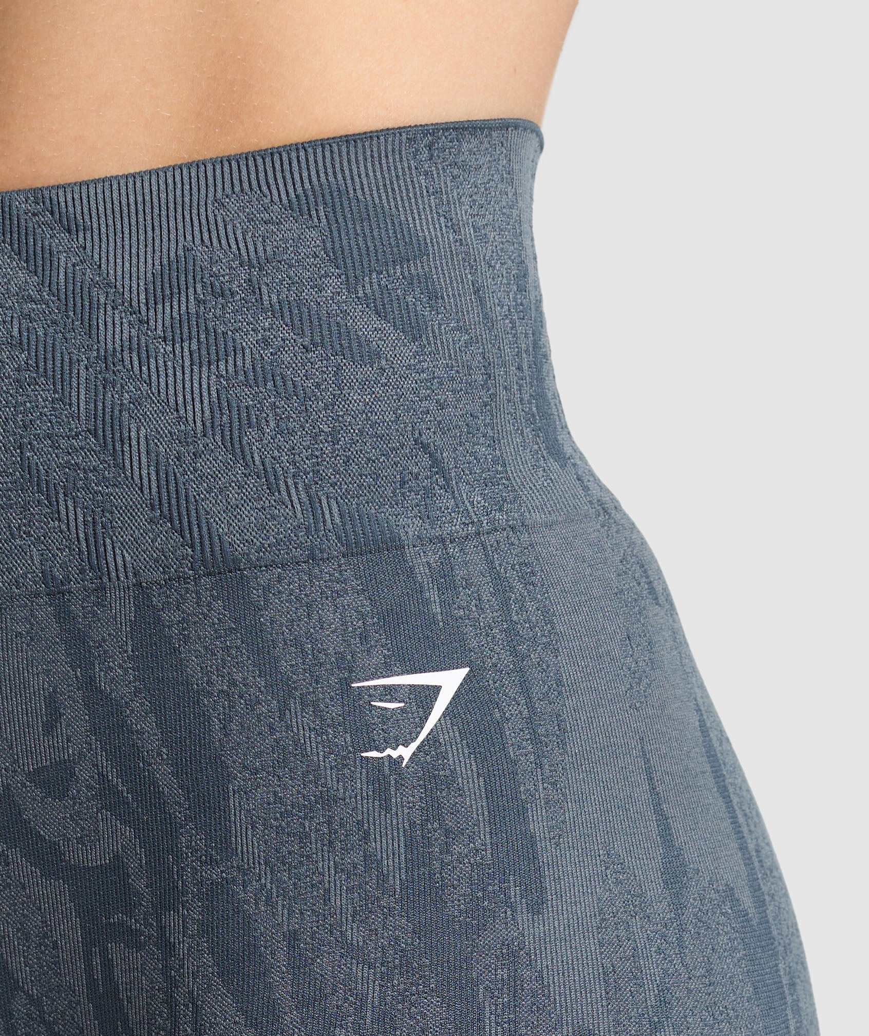 Gymshark Adapt Camo Seamless Shorts - Titanium Blue/Denim Grey