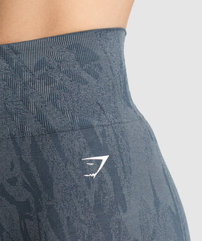 Gymshark Adapt Camo Seamless Shorts - Titanium Blue/Denim Grey
