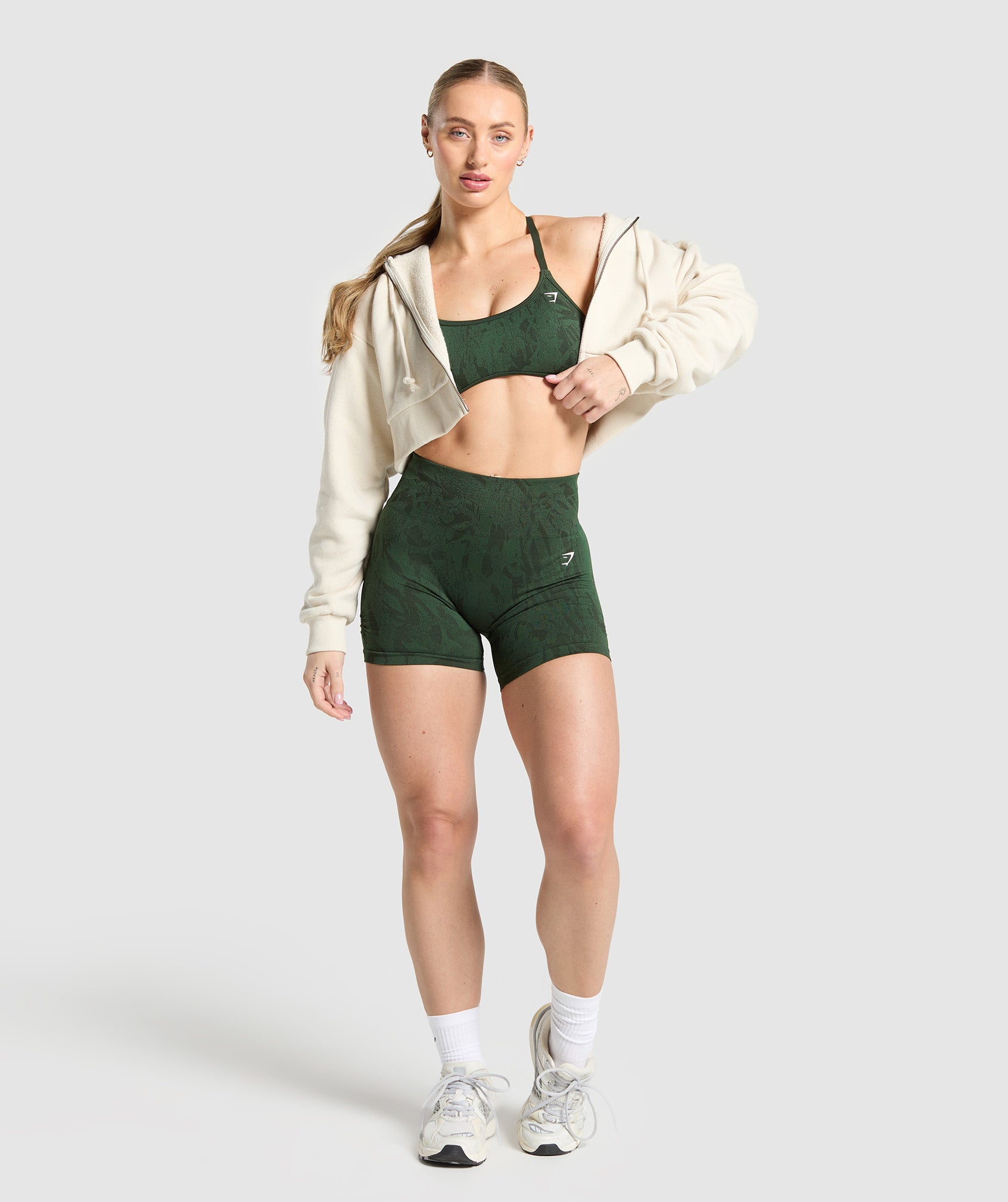 Gymshark Adapt Camo Seamless Shorts - Trail Green/Classic Green