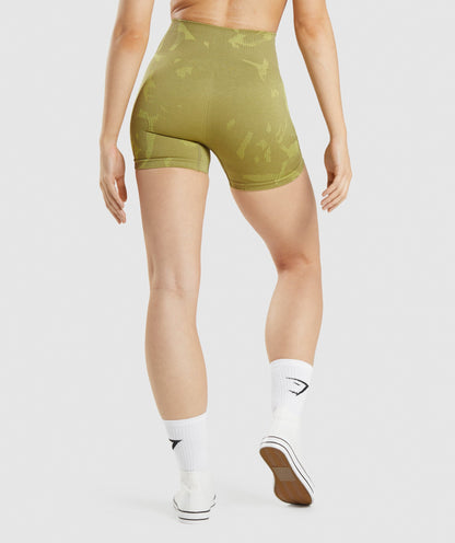 Gymshark Adapt Camo Seamless Shorts - Savanna | Griffin Green