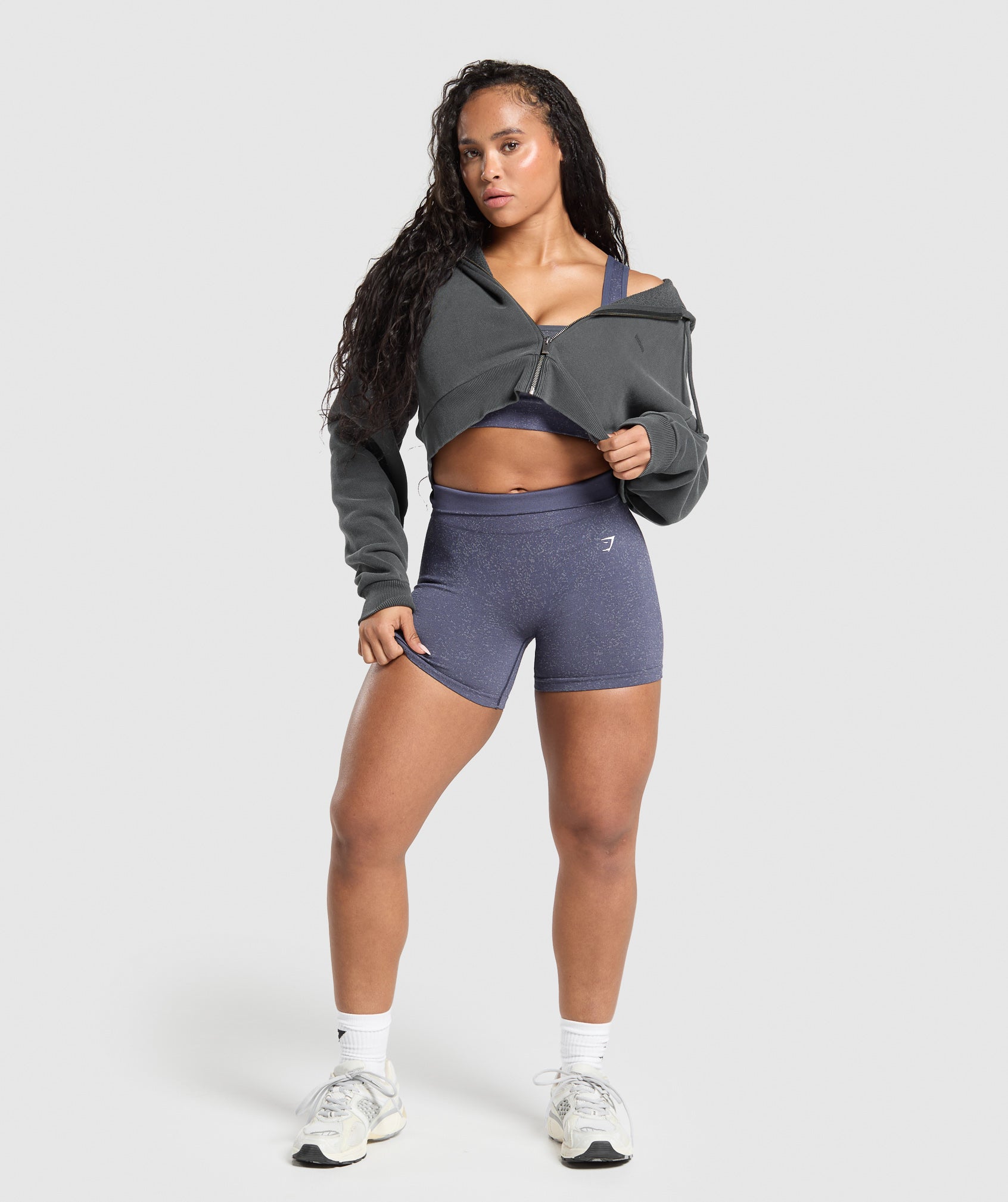 Gymshark Adapt Fleck Seamless Shorts - Weighted Purple/Metal Purple