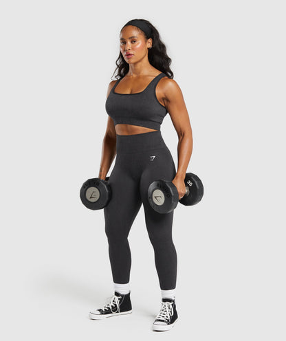 Gymshark Adapt Fleck Sports Bra - Black/Smokey Grey