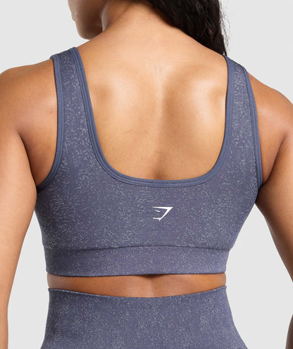 Gymshark Adapt Fleck Sports Bra - Weighted Purple/Metal Purple