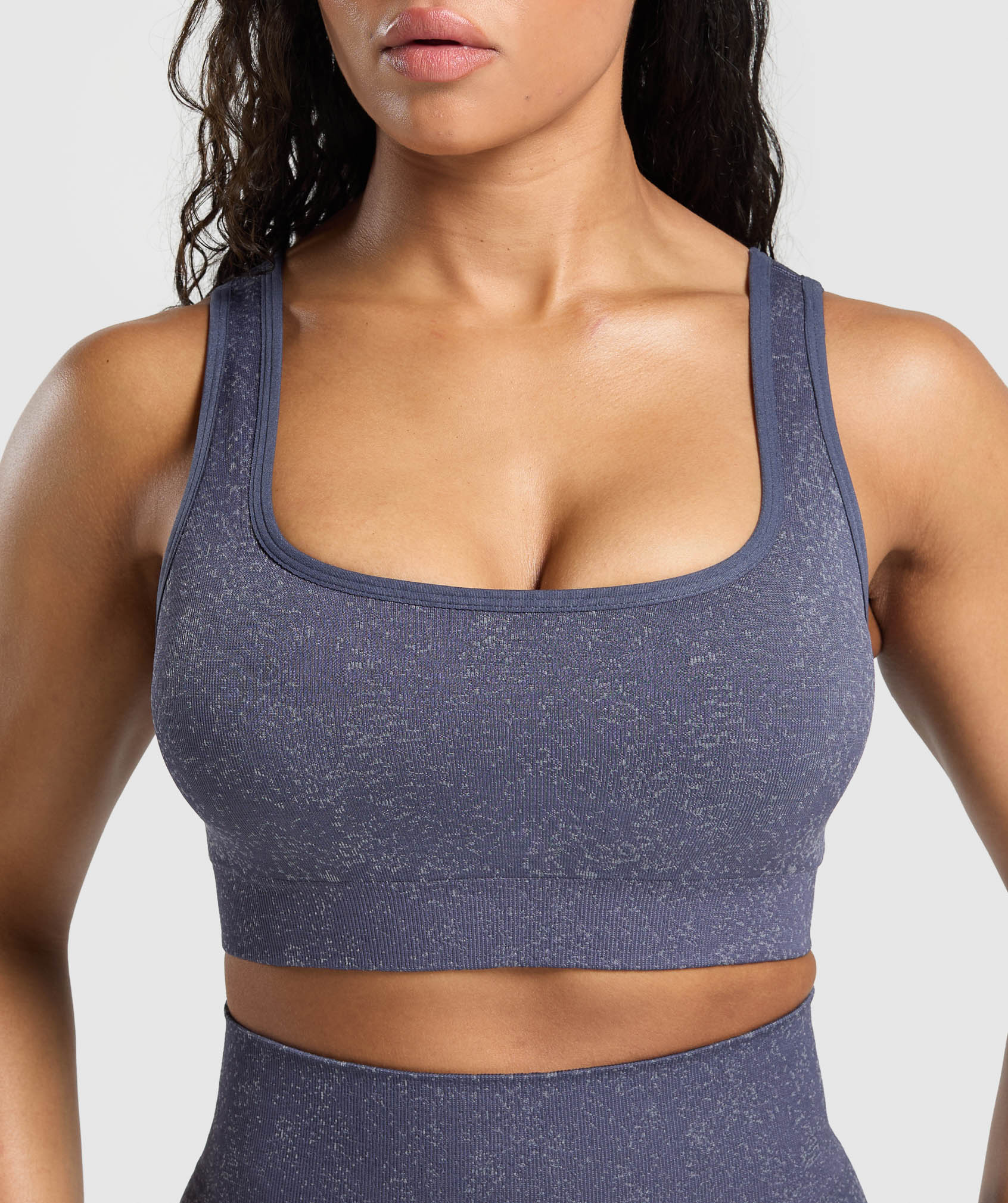 Gymshark Adapt Fleck Sports Bra - Weighted Purple/Metal Purple