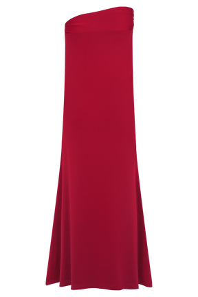 Ainsley Asymmetrical Maxi Skirt With Floral Hardware - Fuchsia Pink