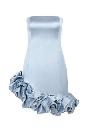 Alba Bubble Mini Dress - Cornflower Blue