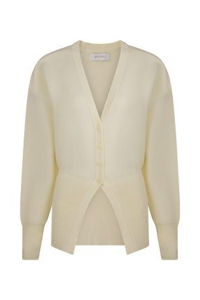 Alexia Buttoned Oversized Cardigan - Ivory