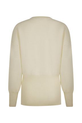 Alexia Buttoned Oversized Cardigan - Ivory