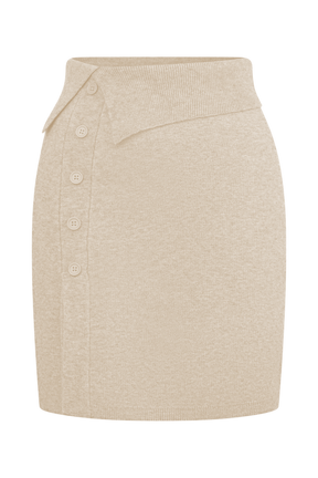 Annabelle Knit Mini Skirt - Cream