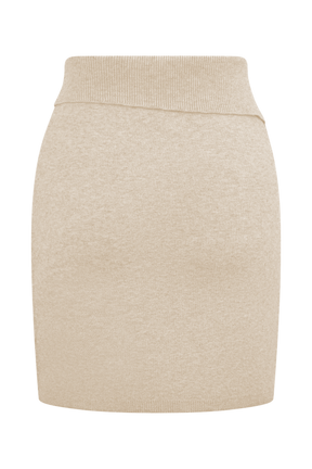 Annabelle Knit Mini Skirt - Cream