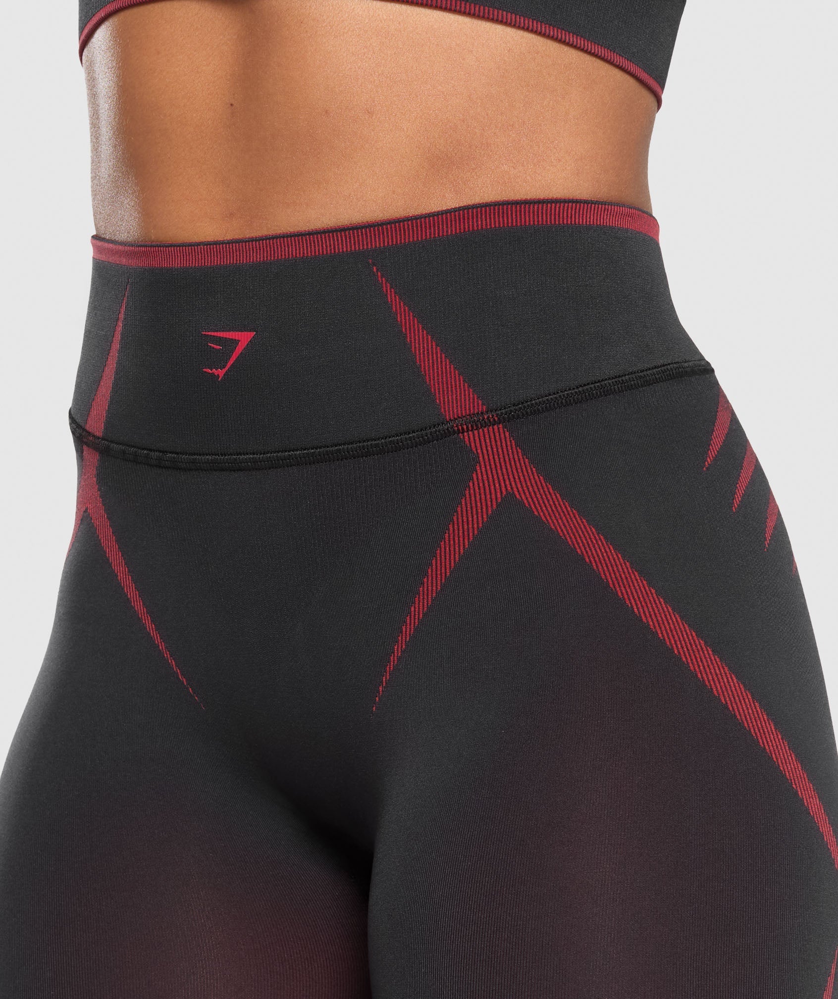 Gymshark Apex Lift Seamless Leggings - Black/Carmine Red