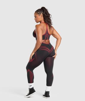 Gymshark Apex Lift Seamless Leggings - Black/Carmine Red