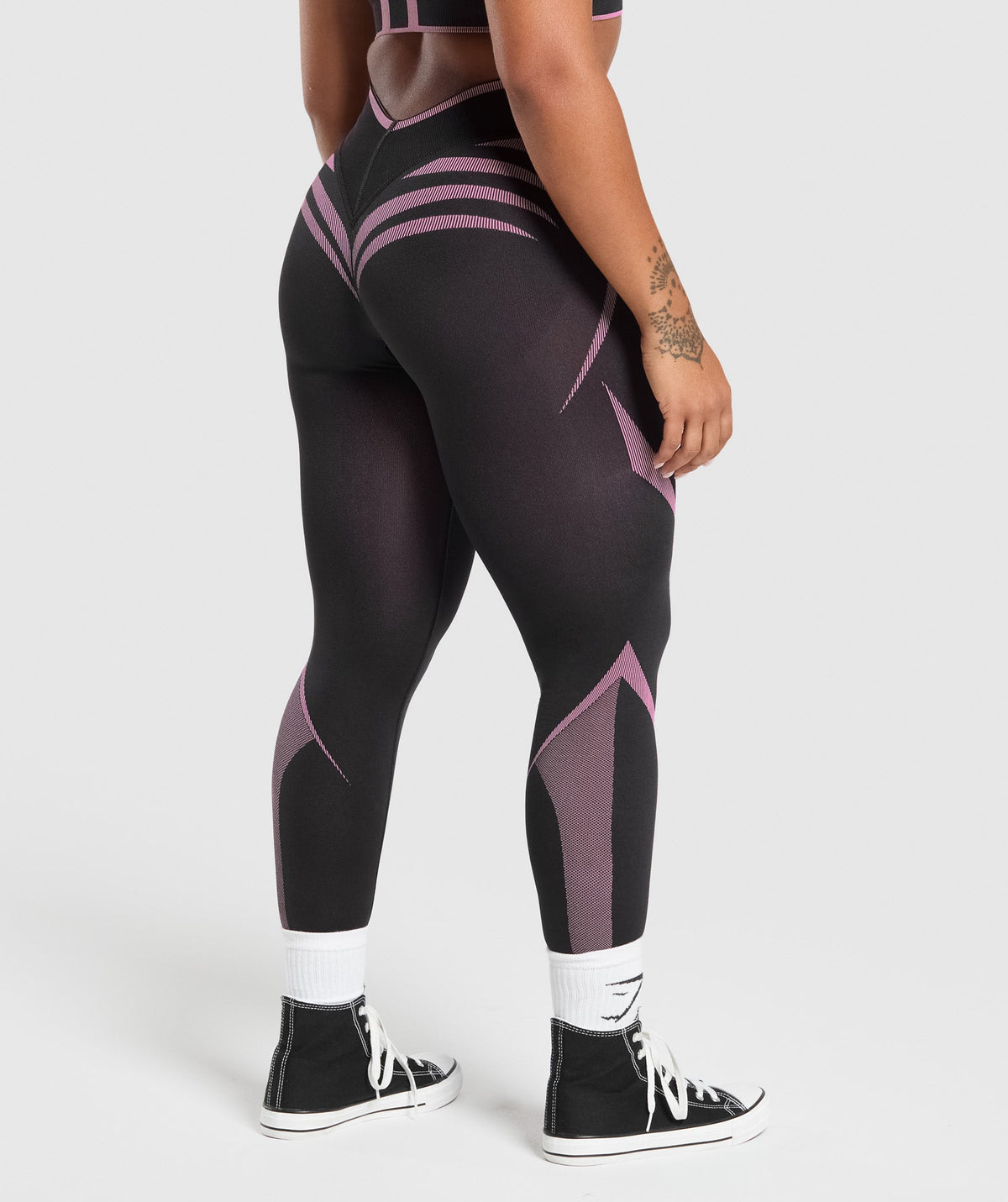 Gymshark Apex Lift Seamless Leggings - Darkest Purple/Sour Pink