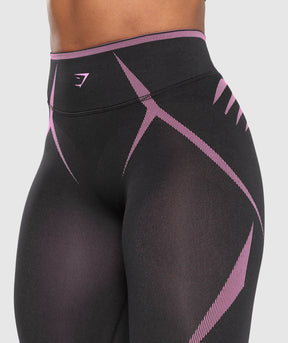 Gymshark Apex Lift Seamless Leggings - Darkest Purple/Sour Pink