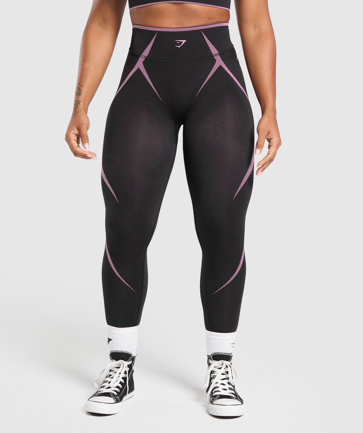Gymshark Apex Lift Seamless Leggings - Darkest Purple/Sour Pink