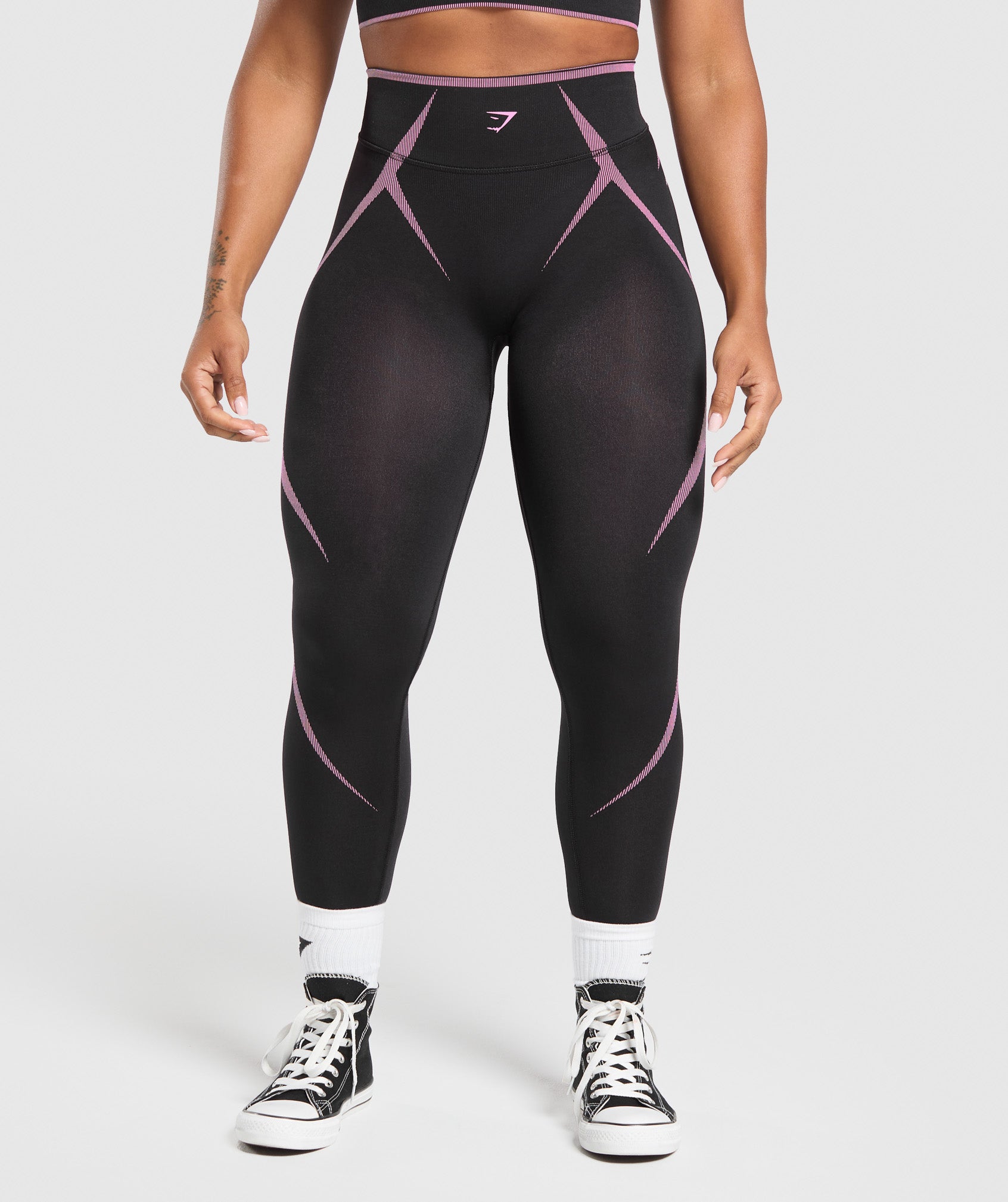 Gymshark Apex Lift Seamless Leggings - Darkest Purple/Sour Pink