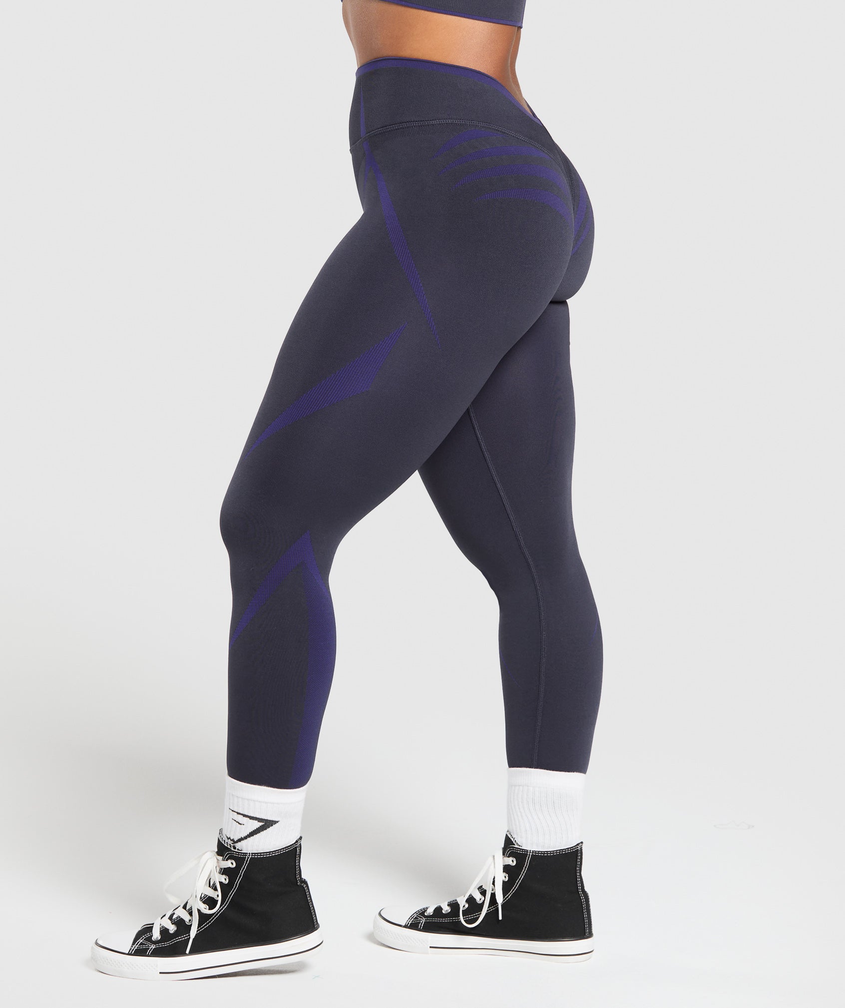 Gymshark Apex Lift Seamless Leggings - Heavy Blue/Cobalt Purple
