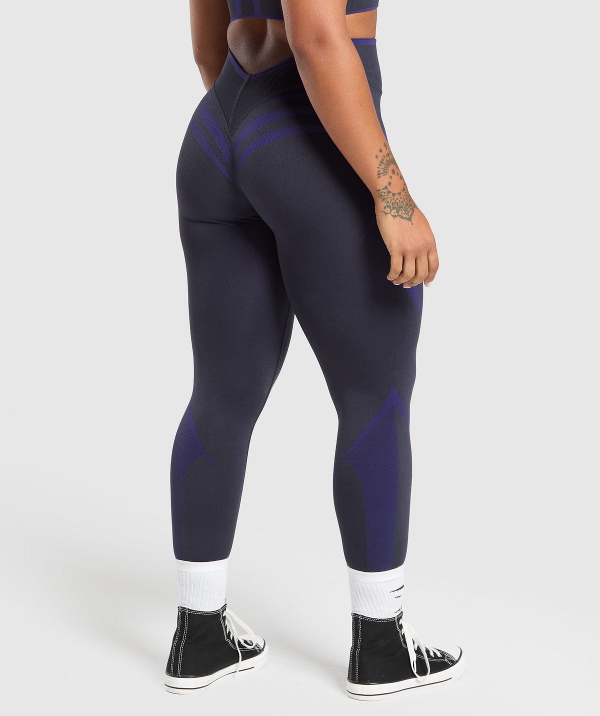 Gymshark Apex Lift Seamless Leggings - Heavy Blue/Cobalt Purple