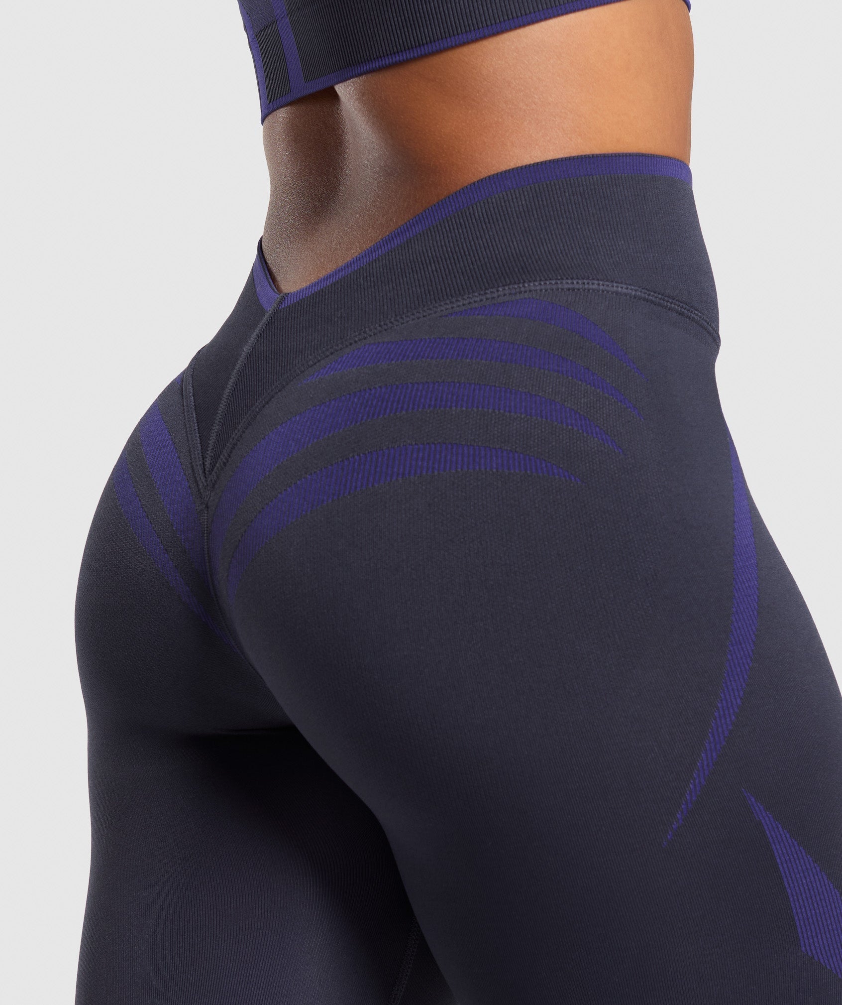 Gymshark Apex Lift Seamless Leggings - Heavy Blue/Cobalt Purple