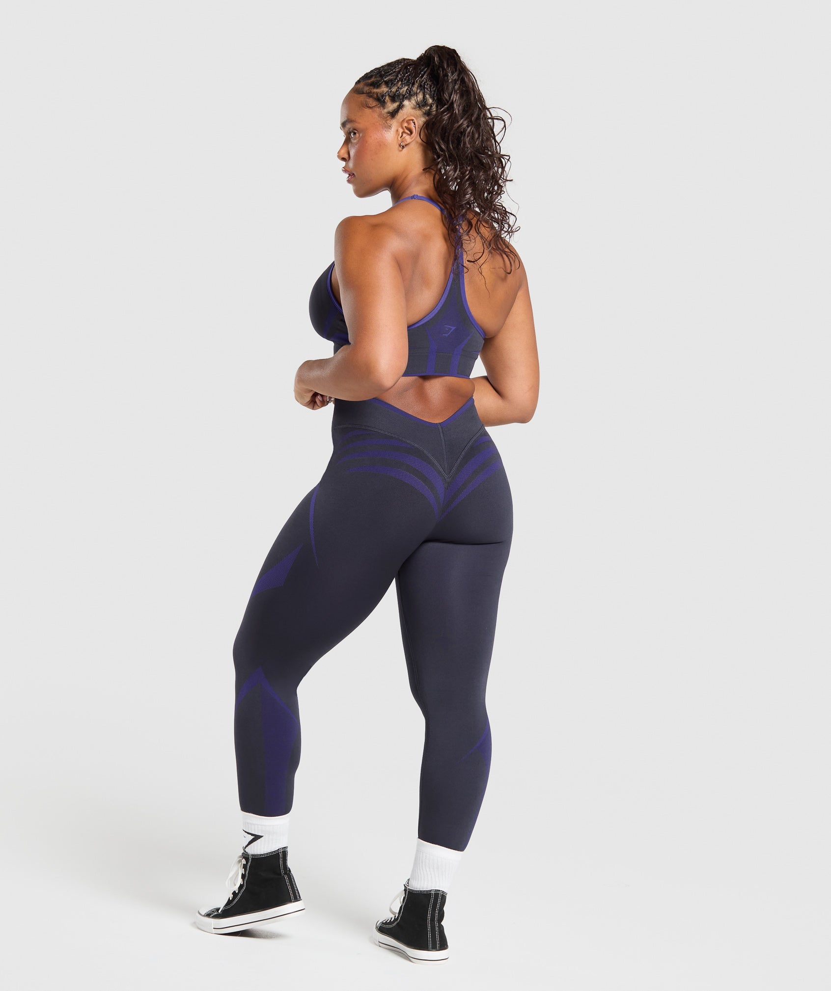 Gymshark Apex Lift Seamless Leggings - Heavy Blue/Cobalt Purple