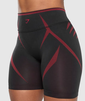 Gymshark Apex Lift Seamless Shorts - Black/Carmine Red
