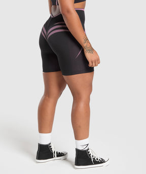 Gymshark Apex Lift Seamless Shorts - Darkest Purple/Sour Pink
