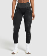 Gymshark Apex Seamless Leggings - Black/Graphite Grey