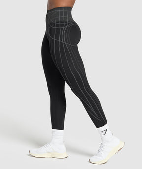 Gymshark Apex Seamless Leggings - Black/Graphite Grey
