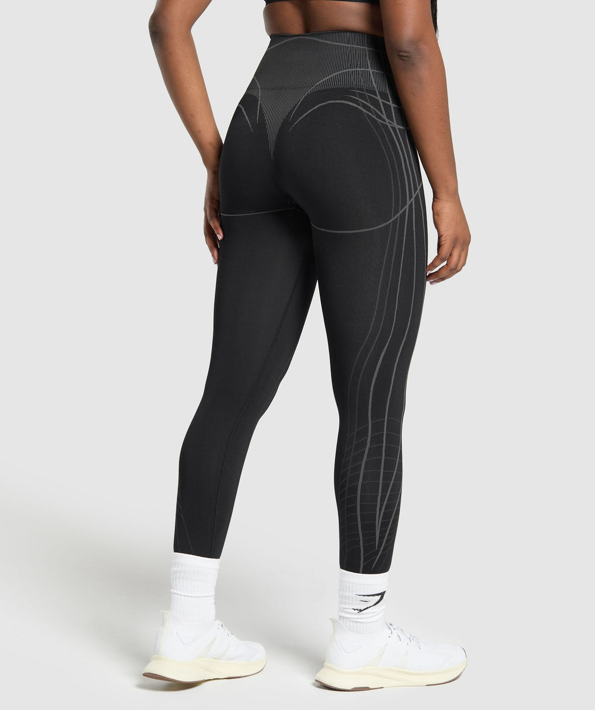 Gymshark Apex Seamless Leggings - Black/Graphite Grey