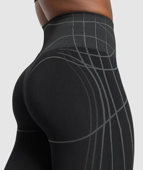 Gymshark Apex Seamless Leggings - Black/Graphite Grey